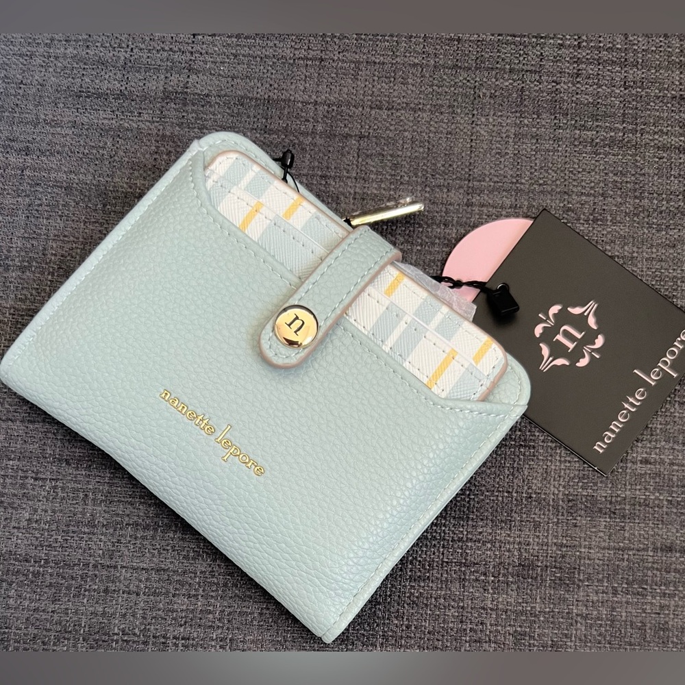 NWT NANETTE LEPORE SMALL LOGO WALLET & FLORAL CARDHOLDER ORGANIZER CARD CASE